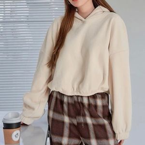 oversized crop hoodie